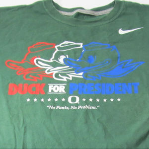 NIKE OREGON DUCKS FOOTBALL MENS L GREEN T-SHIRT